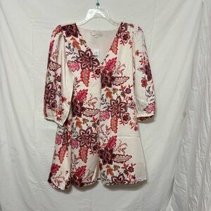 NWT LOFT brand white paisley floral swing dress